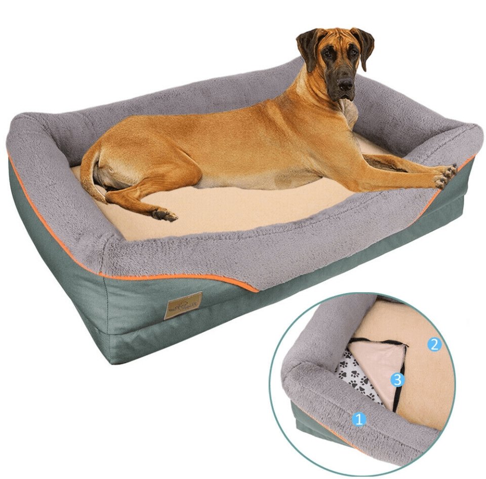 CleanPet™ Dog Sofa Large Pet Bed Orthopedic Plush Waterproof - Bootiq