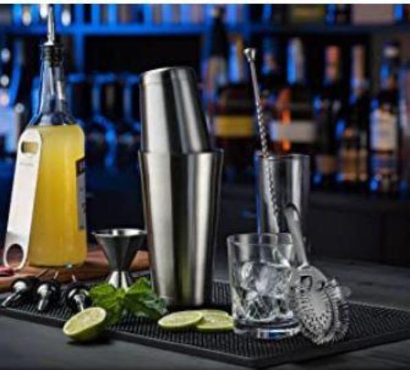 FineDine™ Cocktail Shaker Bartender Kit Professional Mixologist Shaker-14 Piece Stainless Steel
