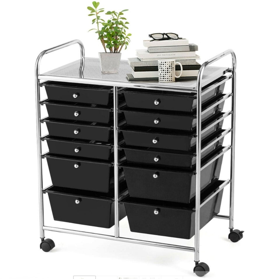 ModernLife™ Rolling Cart With Drawers 12 Storage Studio Organizer