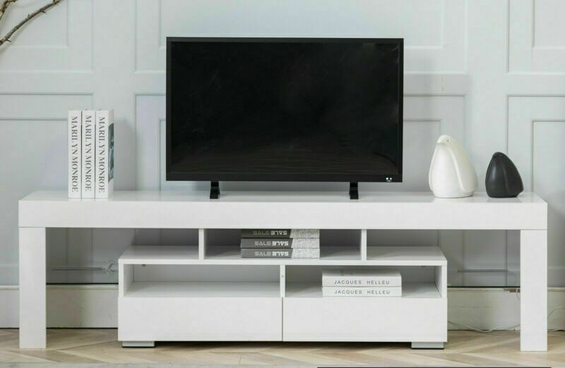 MorphDeco™ 70 Inch TV Stand Modern Unit Cabinet with LED Lights - Bootiq