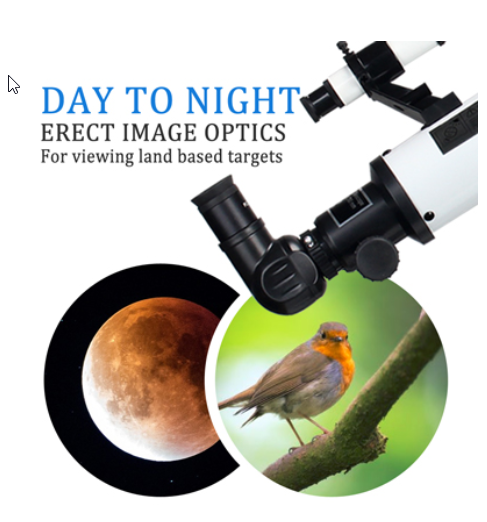 Moutec™ Telescope for Kids and Beginners Refractive Telescope 80x 70mm