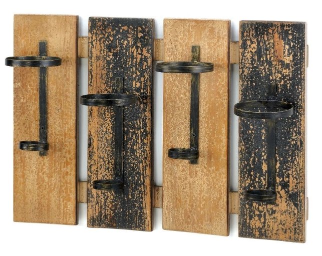 Accent™ Rustic Wine Wall Rack Upside Down Wine Bottle Holder - Bootiq
