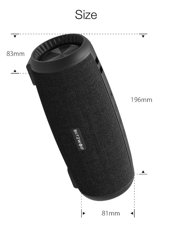 Blitzwolf™ Bluetooth 5.0 Stereo Speaker Waterproof for Outdoor/Indoor Dual TWS with TF Card U Disk and Mic - Bootiq