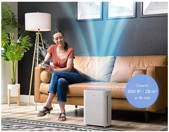 CalmLife™ Quite Air Purifier for Home Large Room Quite True HEPA Filter Cleaner with Washable Filter - Bootiq