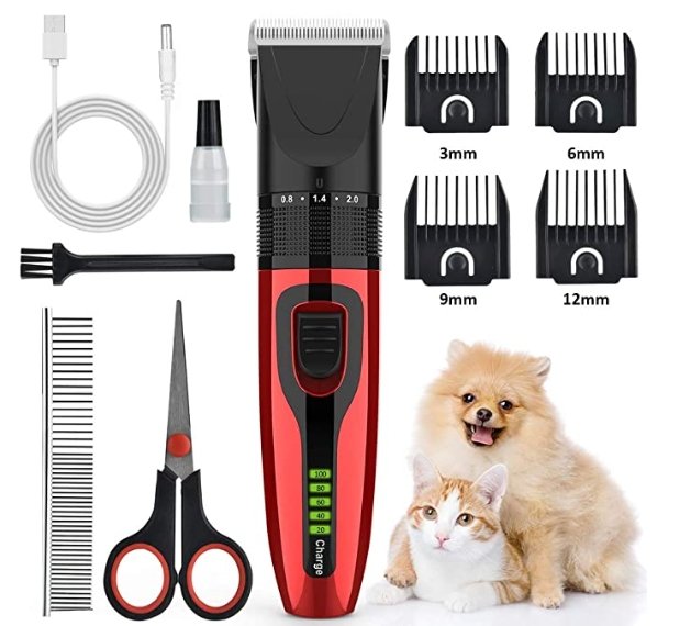 CleanPet™ Dog Clippers Pet Hair Cordless Grooming Kit for Dogs Cats Electric Rechargeable USB