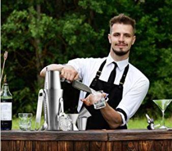 FineDine™ Cocktail Shaker Bartender Kit Professional Mixologist Shaker-14 Piece Stainless Steel - Bootiq