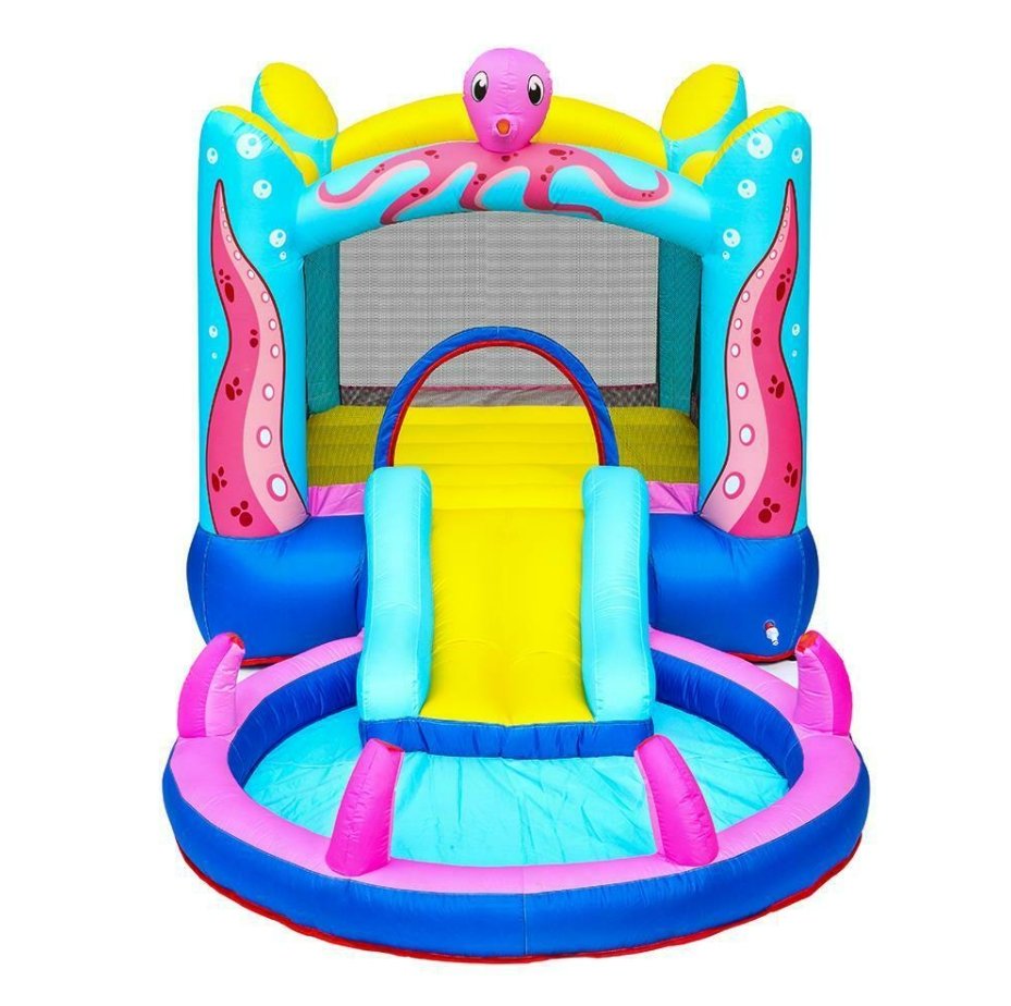 Funtastiq™ Inflatable Bounce House Kids Jump Castle Water Slide Pool with Air Blower - Bootiq