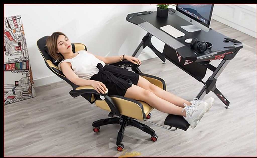 GameQ™ Reclining Gaming Chair Video Gamer Chair Footrest Ergonomic - Bootiq