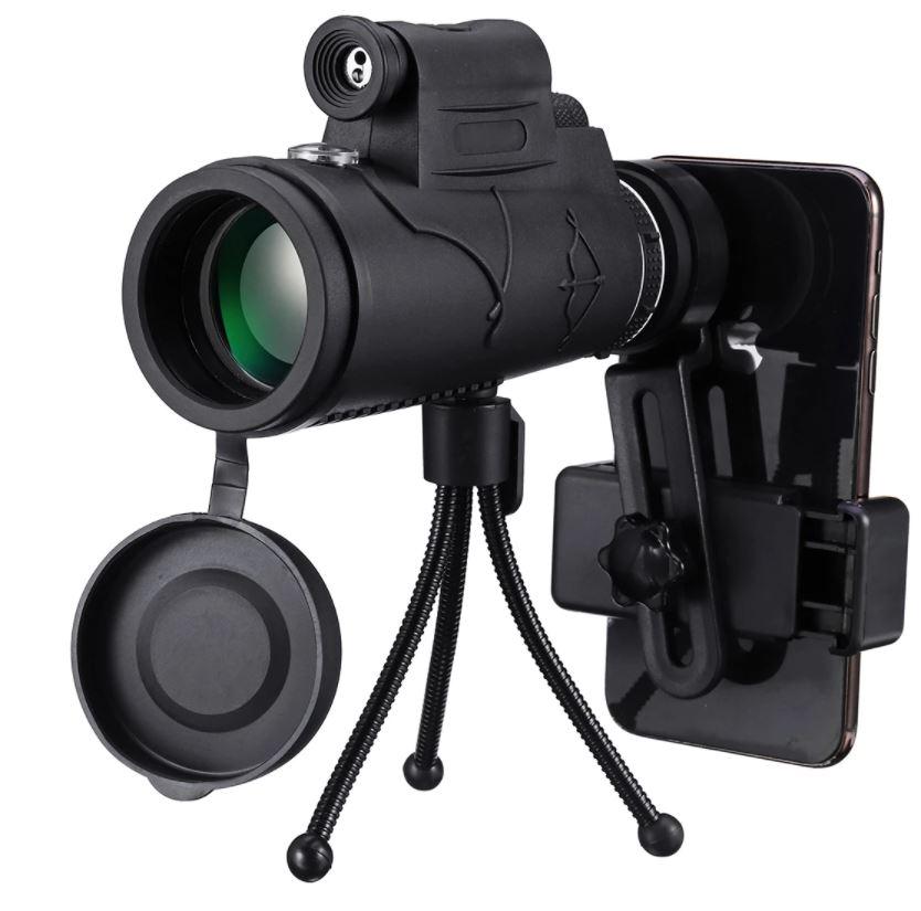 IPRee™ Low Light Vision Monocular HD Phone Holder Optical Daytime Flashlight Telescope with Tripod - Bootiq