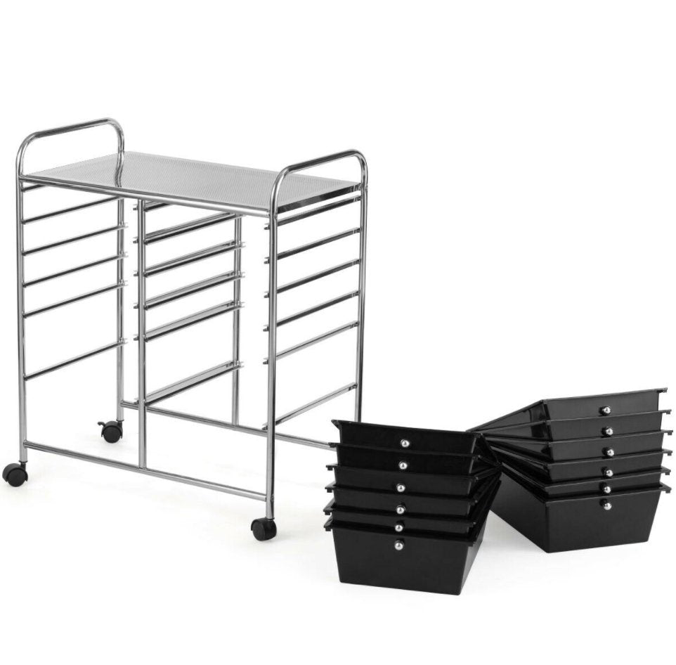 ModernLife™ Rolling Cart With Drawers 12 Storage Studio Organizer - Bootiq