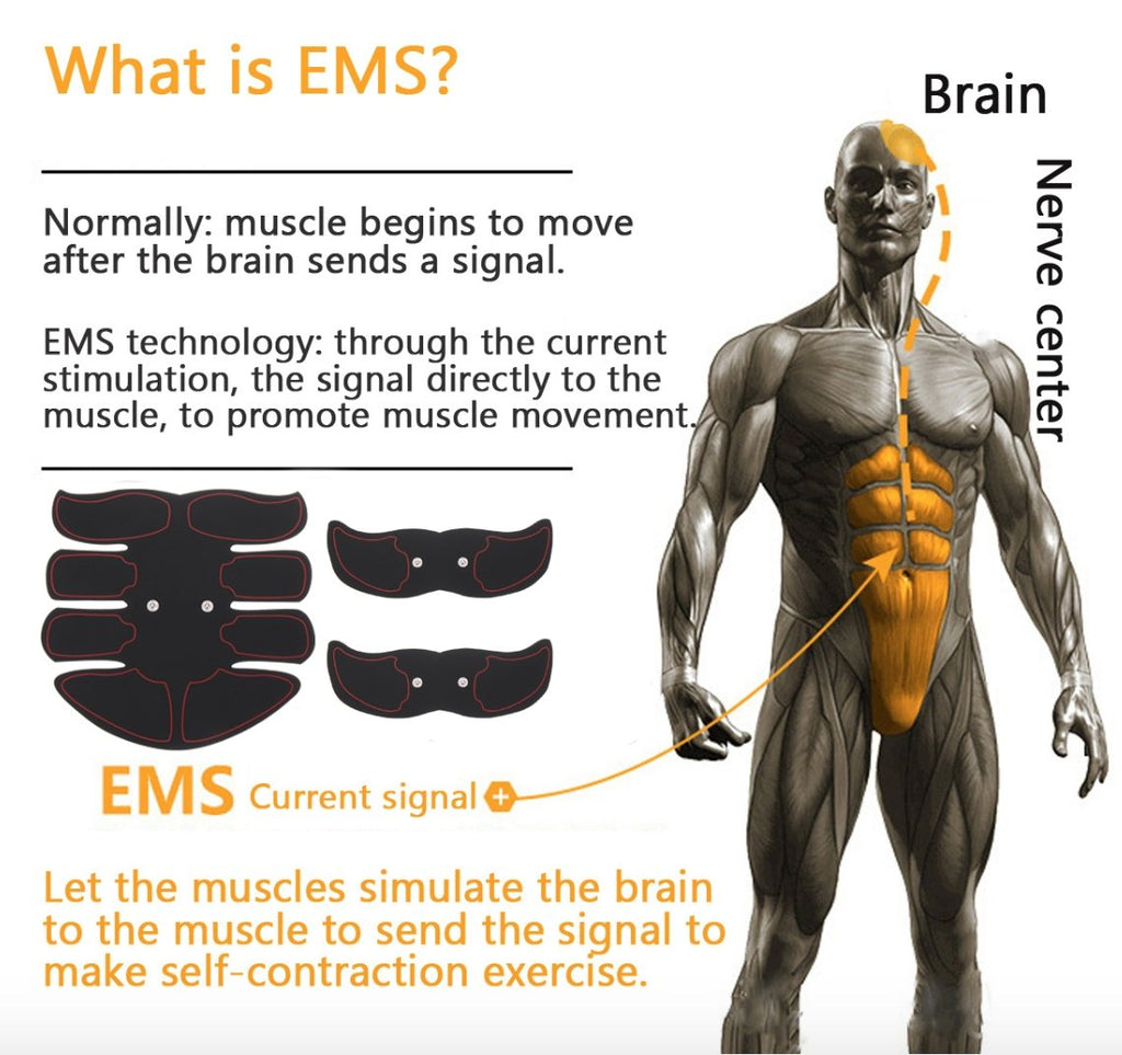 Mohoo™ Abdomen Muscle Stimulator Arm Leg EMS Training Electrical Body Shape Trainer Abs - Bootiq