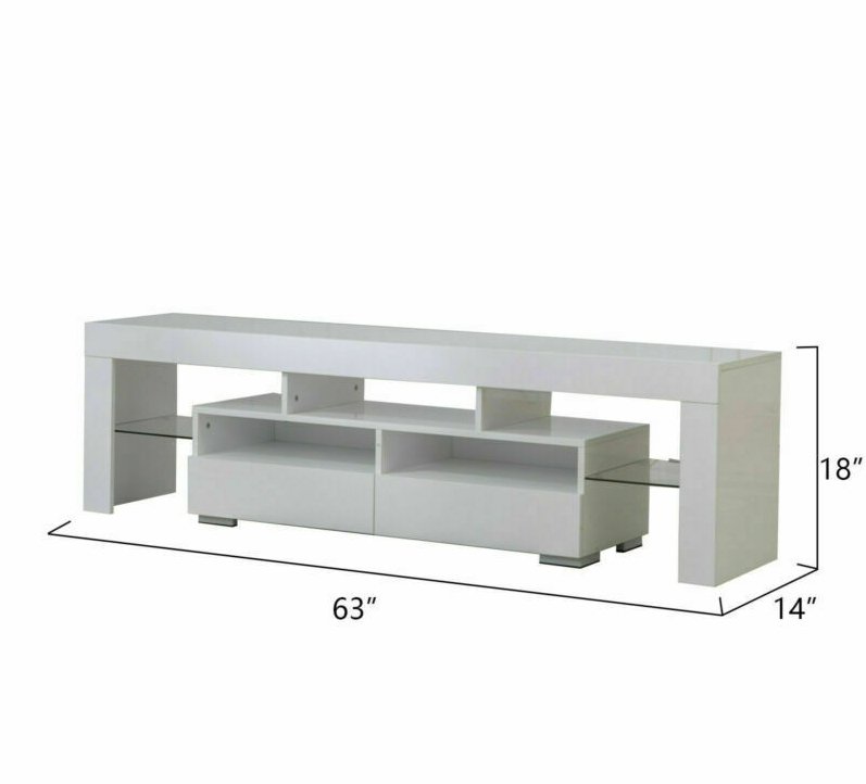 MorphDeco™ 70 Inch TV Stand Modern Unit Cabinet with LED Lights - Bootiq
