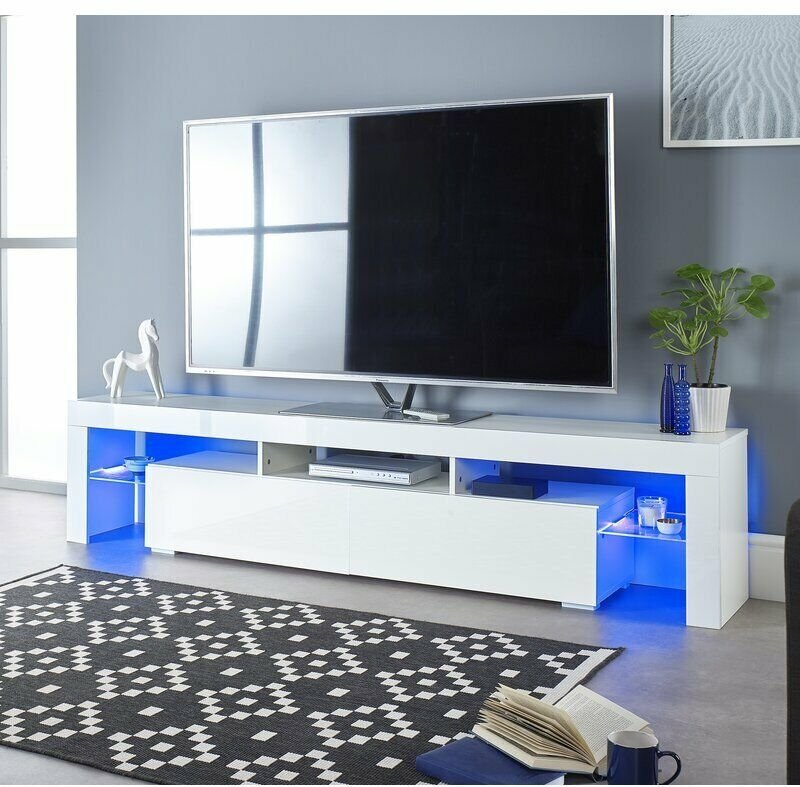 MorphDeco™ 70 Inch TV Stand Modern Unit Cabinet with LED Lights