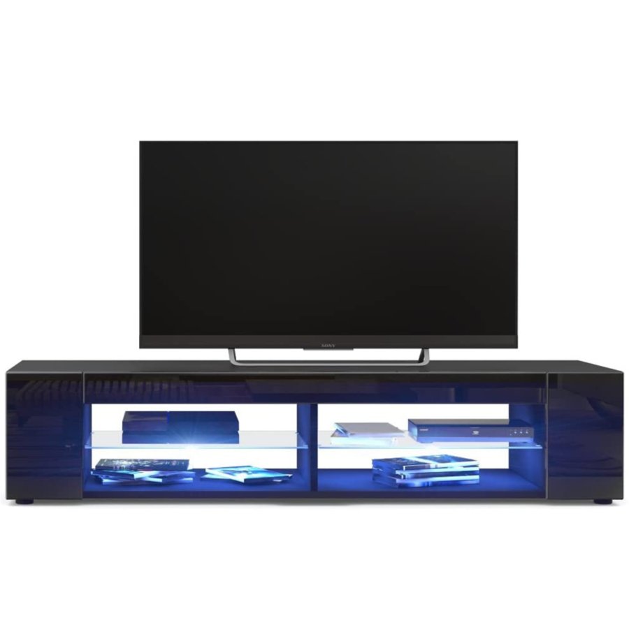 MorphDeco™ TV Stand LED Modern Cabinet 57" Minimalist Living Room Bookshelf Storage - Bootiq
