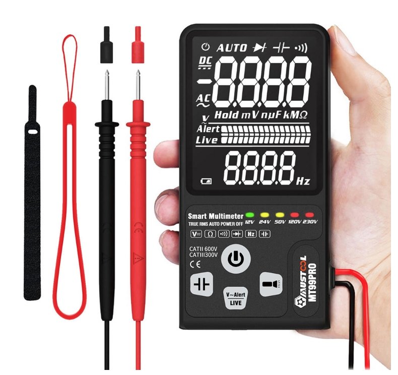 MUSTOOL™ Digital Multimeter Dual Mode Voltage Detection Intelligent True RMS Auto-Range with Ultra-large LCD Screen