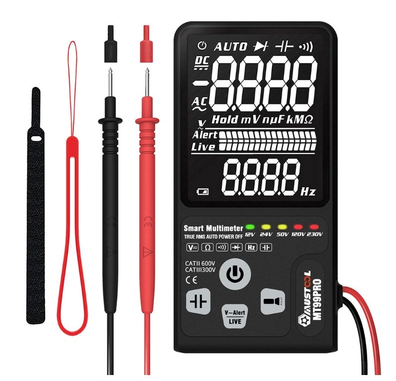 MUSTOOL™ Digital Multimeter Dual Mode Voltage Detection Intelligent True RMS Auto-Range with Ultra-large LCD Screen - Bootiq