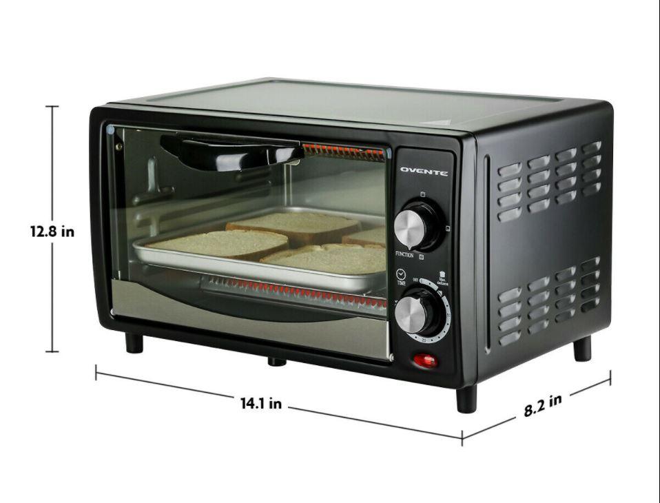 Ovente™ Portable Oven Electric Countertop Convection Toaster Oven Black - Bootiq
