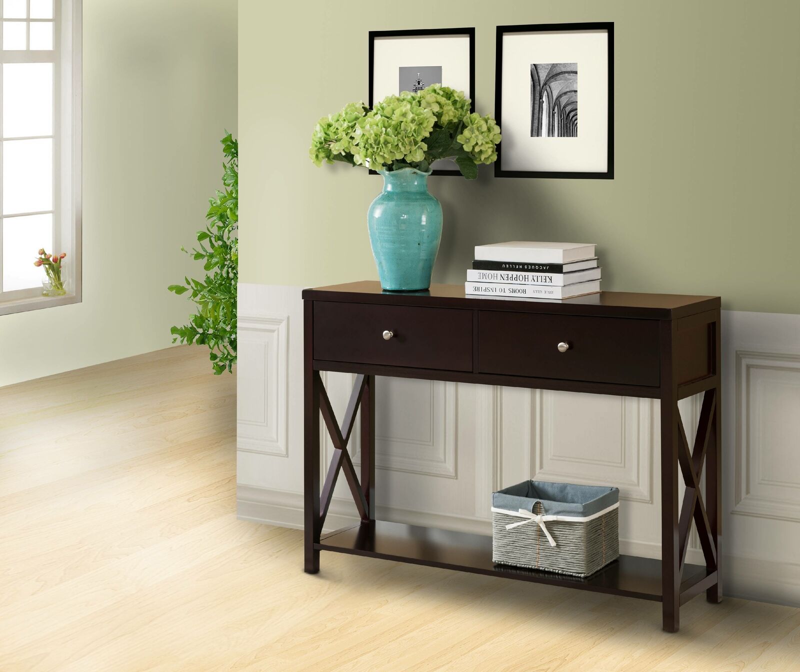 Pilaster Designs™ Wood Entryway Console Table With Drawers