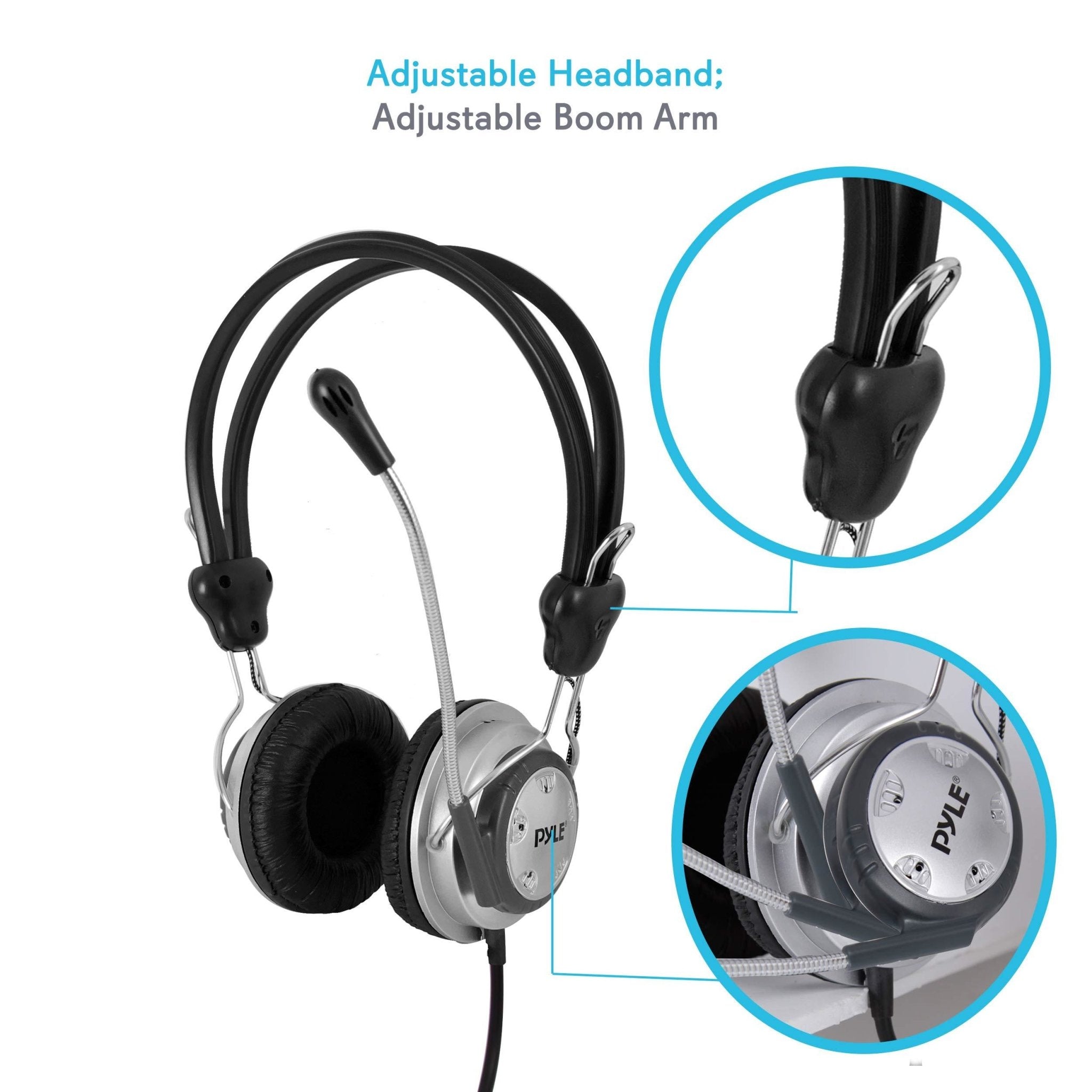 Pyle ™ Headphones Stereo Computer Audio Headset / Microphone Multimedia for Video Chat and Gaming with Noise Canceling - Bootiq