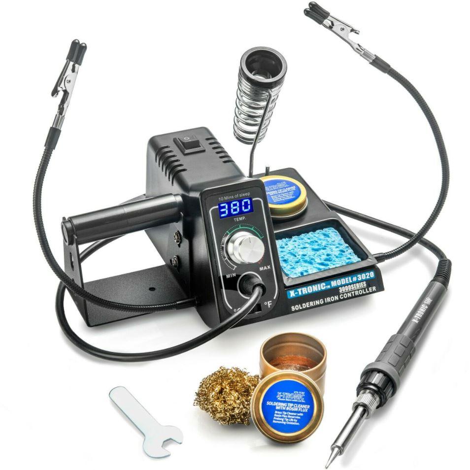 X-Tronic™ Soldering Station Digital Display With Helping Hands - Bootiq