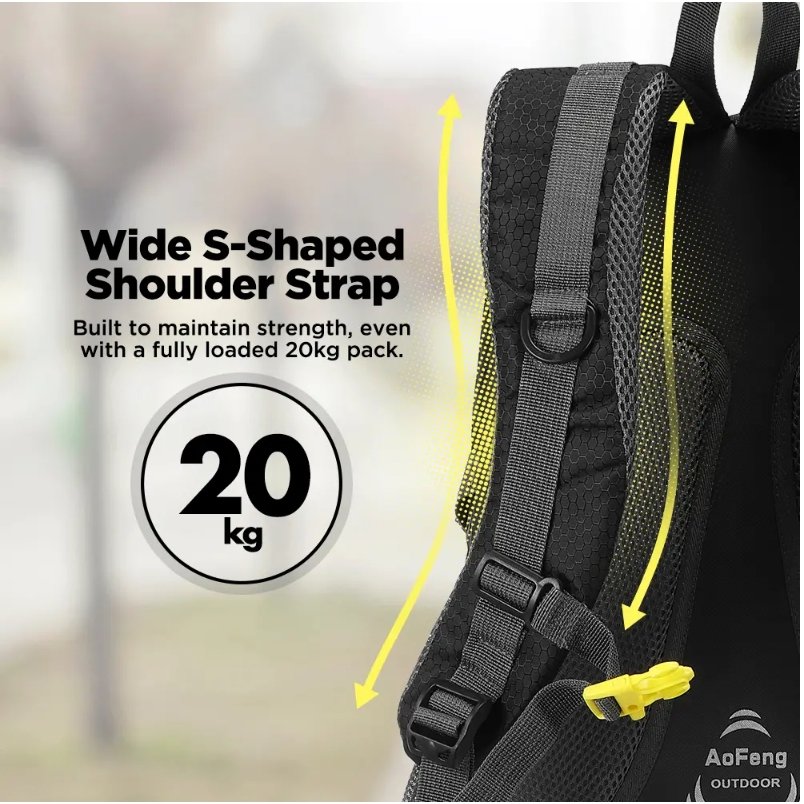 Xmund™ 40L Waterproof Nylon Backpack Sports Travel Hiking Climbing Unisex Rucksack - Bootiq